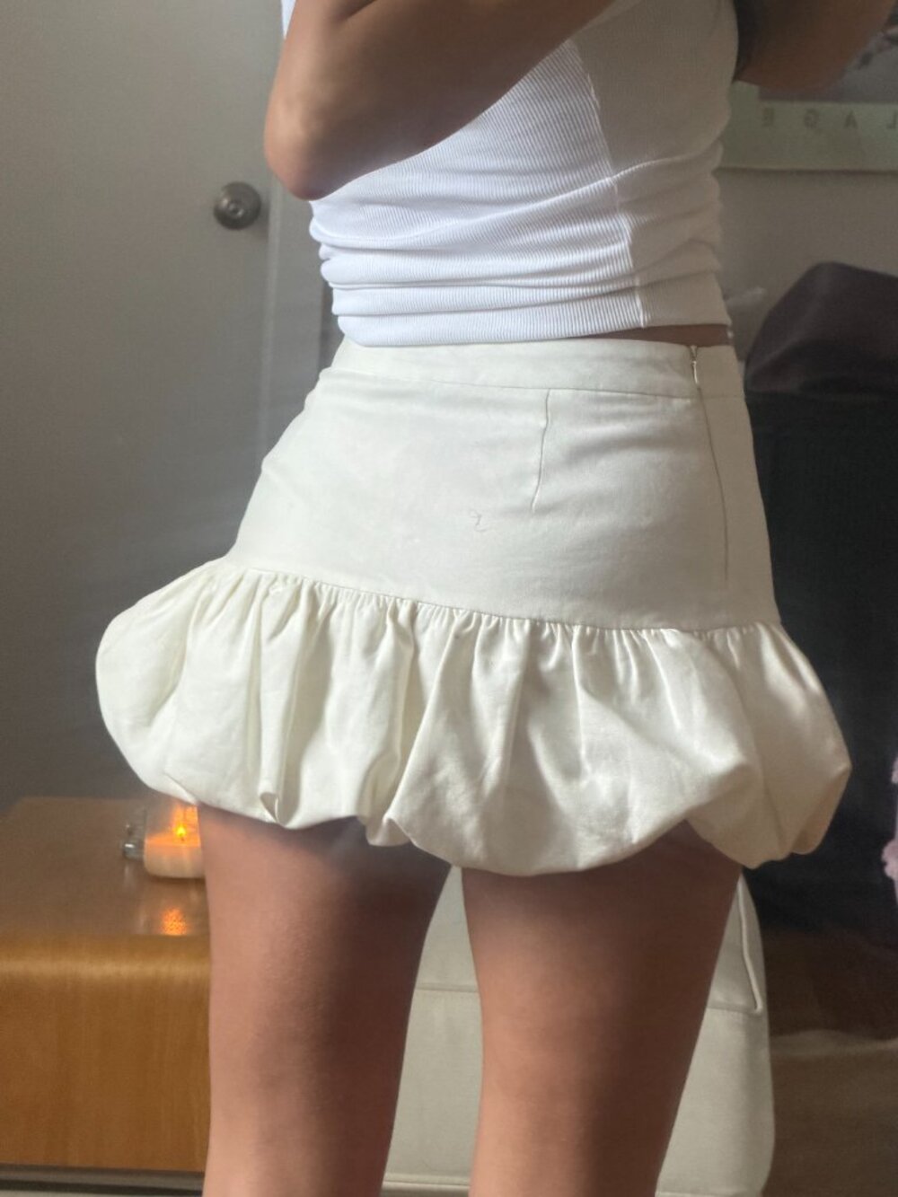Zara White Balloon Skort - Picture 5 of 5